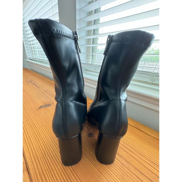 Steve Madden Chunky Heel Booties/BLK/Excellent Cond!/7 - Picture 5 of 9